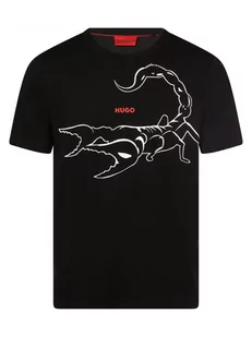 HUGO - T-shirt męski  Darpione, czarny - Koszulki męskie - miniaturka - grafika 1