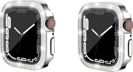 Akcesoria do smartwatchy - INF 2-pakowe etui z ochroną ekranu do Apple Watch iWatch 3 w kolorze srebrnym 41 mm - miniaturka - grafika 1