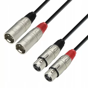 Adam Hall K3 TMF 0100 - Kabel audio 2 x XLR męski na 2 x XLR żeński, 1 m K3TMF0100 - Akcesoria do nagłośnienia - miniaturka - grafika 1