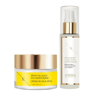 ErthSkin London Duet nawilżający SPF + kolagen Serum przeciwzmarszczkowe 1 ct Damski - Zestawy kosmetyków damskich - miniaturka - grafika 1