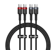 Kable USB - Baseus Cafule USB-C do USB-C 100W 1m 2szt Czerwono-czarny Szaro-czarny - miniaturka - grafika 1