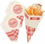 Opakowania gastronomiczne - Rożek kartonowy Take Away + SOS 350 ml, 1 sztuka - miniaturka - grafika 1