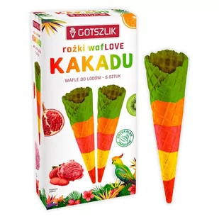 Wafle do lodów rożki waflove kakadu 110 g (6 sztuk) - Dodatki do ciast w proszku - miniaturka - grafika 1