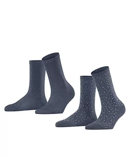 ESPRIT Kobiety Skarpety Playful Dot 2-Pack W SO Trwała Organiczna Bawełna z wzorem 2 Pak, Niebieski (Light Denim 6660), 35-38 - Skarpetki damskie - miniaturka - grafika 1