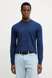Calvin Klein sweter wełniany męski kolor niebieski lekki LV04LB305G - Swetry męskie - miniaturka - grafika 1