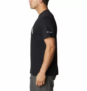 Koszulki sportowe męskie - Męski t-shirt z nadrukiem Columbia Rockaway River Graphic - czarny - COLUMBIA - grafika 1