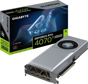 Gigabyte GeForce RTX 4070 Ti SUPER AI TOP 16GB GDDR6X GV-N407TSAI TOP-16GD - Karty graficzne - miniaturka - grafika 1