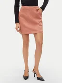 Spódnice - Vero Moda Spódnica mini Donnadina 10210430 Różowy Regular Fit - miniaturka - grafika 1
