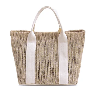 Torba RETRO damska słomiana torebka BOHO beżowa - Torebki damskie - miniaturka - grafika 1