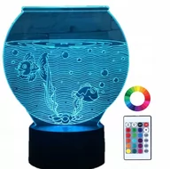 Lampy stojące - Lampka Nocna 3D Led Rybki Akwarium Grawer Prezent - miniaturka - grafika 1