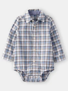 OshKosh Body-koszula w kolorze biało-błękitnym - Body dla niemowląt - miniaturka - grafika 1
