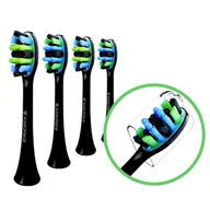 Końcówki do szczoteczek elektrycznych - 4x Końcówki do GRUNDIG TBB 87 88 8731 8730 zamiennik czarne główki sterylne - miniaturka - grafika 1