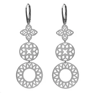 Kolczyki - Kolczyki boho ażurowe rodowane - miniaturka - grafika 1