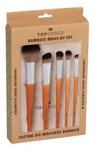 Top Choice Zestaw Komplet Set 5 Pędzli Bamboo - Pędzle do makijażu - miniaturka - grafika 1