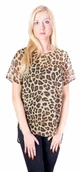 Bluzki damskie - Elegancka bluzeczka z rozcięciami, we wzór panterki John Zack - miniaturka - grafika 1