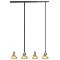 Lampy sufitowe - Lampa wisząca 4-punktowa metalowa mosiężna CASTALY - miniaturka - grafika 1