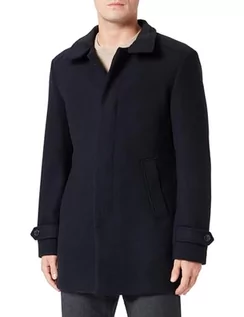 Płaszcze męskie - SELETED HOMME Slhreuben Wool Coat Noos męski krótki płaszcz, czarny, S - grafika 1