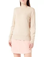 Swetry damskie - GANT Damski sweter bawełniany z dekoltem w kształcie litery C, suchy piasek, standardowy, Dry Sand, XL - miniaturka - grafika 1