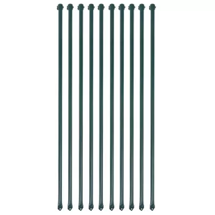 vidaXL Słupki ogrodzeniowe, 10 szt., 1 m, metalowe, zielone vidaXL - Pozostałe akcesoria do uprawy roślin - miniaturka - grafika 5