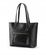 Torebki damskie - Torebka Damska Shopper Duża Mieści A4 PUCCINI Czarna BK2241227D-1 - miniaturka - grafika 1