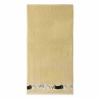 Okrycia kąpielowe dla dzieci - Ręcznik 30x50 Koty beżowy jasny 400g/m2 frotte bawełniany dziecięcy do przedszkola Zwoltex - miniaturka - grafika 1