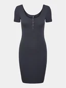 Sukienki - Pieces Sukienka codzienna Kitte 17146324 Granatowy Slim Fit - miniaturka - grafika 1