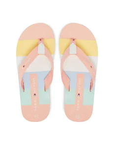 Tommy Hilfiger Japonki T3A8-33806-0058Y913 S Różowy - Buty dla dziewczynek - miniaturka - grafika 1