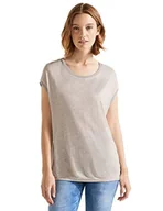 Koszulki i topy damskie - Street One Damska koszulka letnia, Gładki kamień piaskowy, 40 - miniaturka - grafika 1