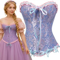 Odzież ciążowa - GORSET OVERBUST SZNUROWANY WIĄZANY MODELUJĄCY TALIĘ GOTYCKI COSPLAY L XL - miniaturka - grafika 1