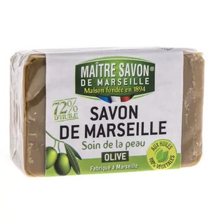 Maitre Savon De Marseille Mydło marsylskie oliwkowe 100 g - Maître Savon - Mydła - miniaturka - grafika 1