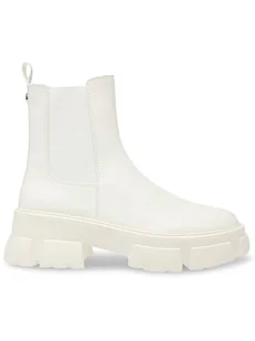 Steve Madden Skórzane sztyblety "Tunnel" w kolorze białym - Botki damskie - miniaturka - grafika 1