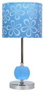 Lampy stojące - Candellux Stojąca Lampa stołowa CORT 41-34625 abażurowa LAMPKA nocna wzorki kwia - miniaturka - grafika 1