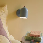 Lampy ścienne - Nordlux Kinkiet Gaston z kablem i wtyczką, metalowy, niebieski - miniaturka - grafika 1