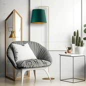 Lampy stojące - Lampa stojąca butelkowa zieleń RIJAD GOLD - miniaturka - grafika 1