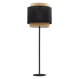 TK Lighting Lampa podłogowa rattanowa abażur BOHO BLACK wys. 145cm czarny TK5568 - Lampy stojące - miniaturka - grafika 1