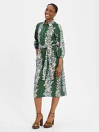 Sukienki - Ambiance Sukienka damska z bluzką Kobiety Bawełna zielony|wielokolorowy wzorzysty, 34 - miniaturka - grafika 1