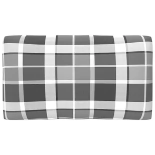 vidaXL Poduszka na sofę z palet szara krata 70x40x12 cm 314462 - Poduszki ogrodowe - miniaturka - grafika 1