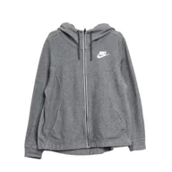 Bluzy damskie - Nike Damska Rozpinana Bluza z Kapturem Sportowa Szara S - miniaturka - grafika 1