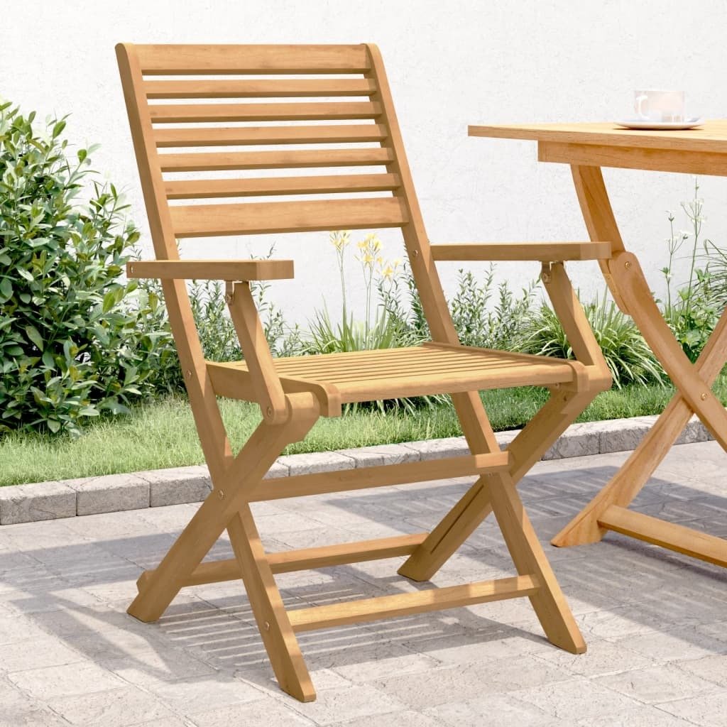 Krzesła ogrodowe 2 szt. Składane 54,5x61,5x86,5cm lite drewno akacjowe
