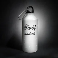 Butelki termiczne - Bidon turystyczny biały 500 ml z Twoim nadrukiem - miniaturka - grafika 1