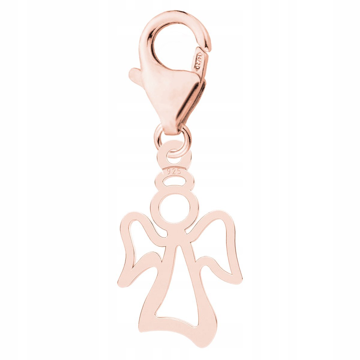 Zawieszka Pozłacana Karabińczyk z Aniołem Stróżem Anioł Aniołek SREBRO 925