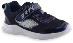 Błyszczące lekkie buty sportowe dla dziewczynki Bartek 8700416 Granatowe - Buty dla dziewczynek - miniaturka - grafika 1
