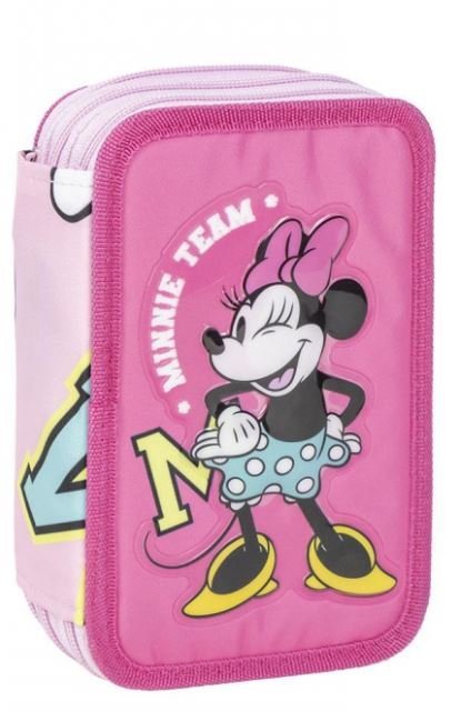 Disney - Potrójny piórnik z wyposażeniem Minnie Team - 2489