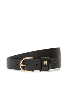 Tommy Hilfiger Pasek Damski Essential Effortless 2.5 Go AW0AW16836 Czarny - Paski - miniaturka - grafika 1