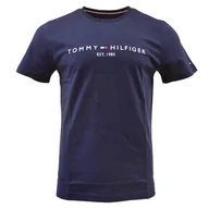 Koszulki męskie - Koszulka męska Tommy Hilfiger T-Shirt granatowa - MW0MW11465 403 - S - miniaturka - grafika 1