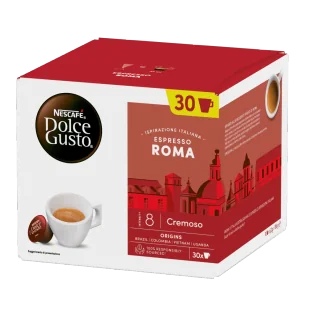 30 Nescafè Dolce Gusto Espresso ROMA kapsułki kawy - intensywność 8/13, format ekonomiczny - Kawa w kapsułkach i saszetkach - miniaturka - grafika 1
