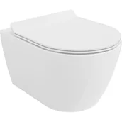 Miski WC - Mexen Carmen miska wc Rimless Tornado z deską wolnoopadającą slim, duroplast, biała połysk - 30880100T - miniaturka - grafika 1