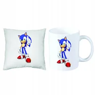 Gadżety dla niej i dla niego - SONIC ZESTAW PREZENT PODUSZKA + KUBEK + IMIĘ - miniaturka - grafika 1