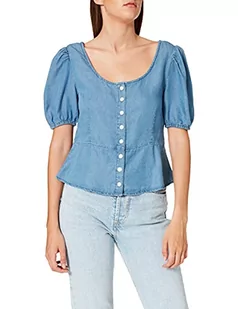 ONLY Onlulrika Lyocell Life DNM Blouse Qyt bluza damska, niebieski (medium blue denim), S - Bluzy damskie - miniaturka - grafika 1