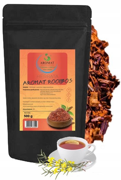 Herbata Rooibos 500g Liście Czerwonokrzewu , Aromat Jakość, Zdrowie 0,5kg
